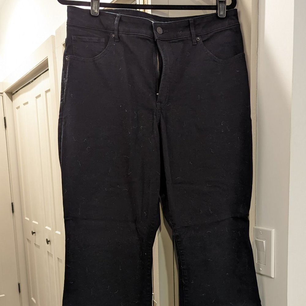 Express - Curvy Flare High Rise Black Jeans - Size 14S